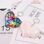 Porte-Clé Cœur lumineux avec strass
