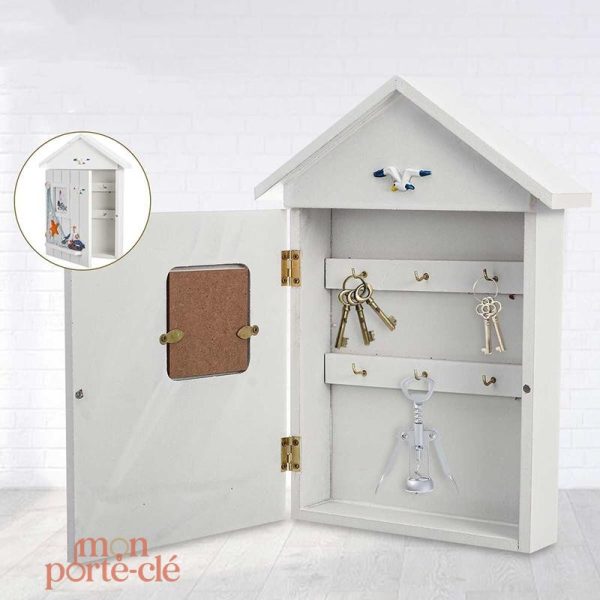 Porte-Clé Mural Maison Méditerranéenne