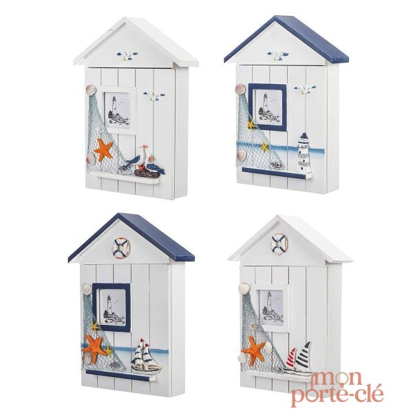 Porte-Clé mural en bois naturel