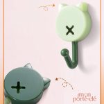 Accroche mural pour clés avec illustration de chat