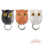 Hibou porte-clé mural unique