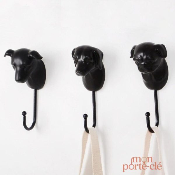 Porte-clé mural Chien Noir élégant et pratique