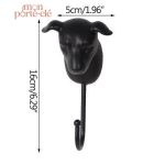Support mural pour clés en forme de chien noir
