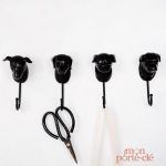 Porte-clé mural original Chien Noir