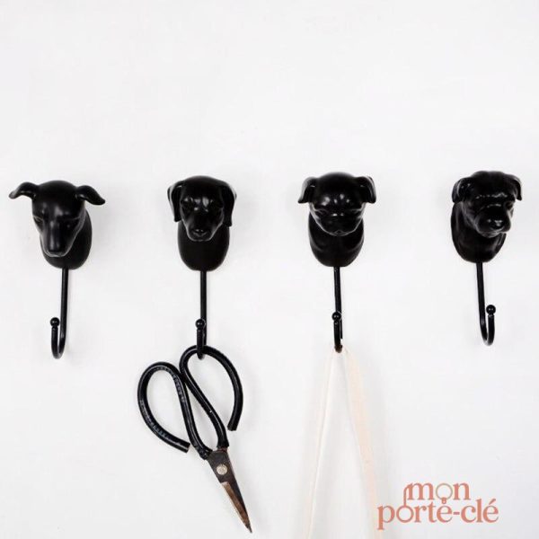 Porte-clé mural original Chien Noir
