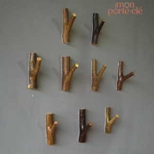 Porte-clé mural La Branche en bois décoratif