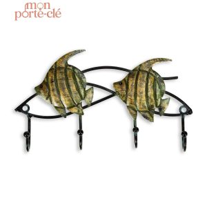 Porte-Clé Mural Les Poissons décoratif et fonctionnel