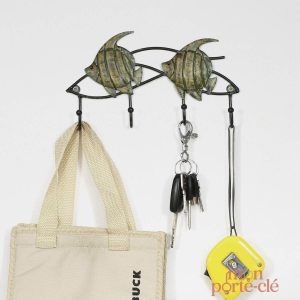 Porte-Clé mural design en forme de poissons