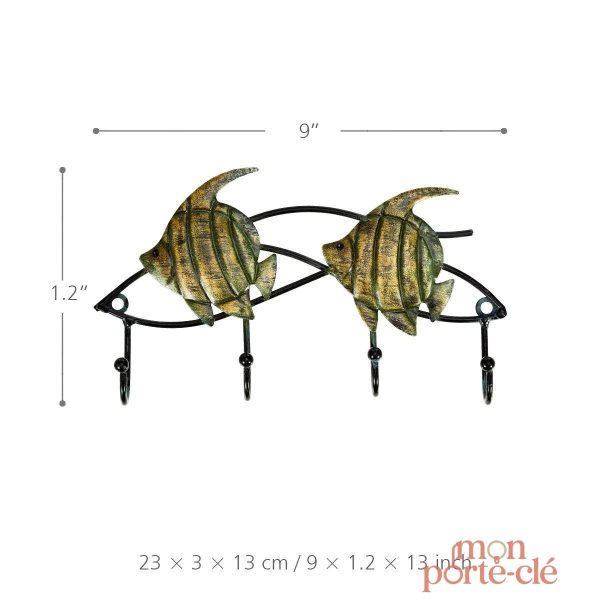 Accroche-clés mural inspiré par les poissons