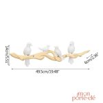 Porte-Clé mural coloré avec oisillons