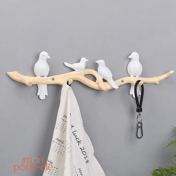 Porte-Clé mural original avec oiseaux