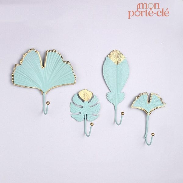 Porte-Clé mural artistique en forme de feuille