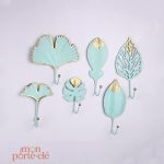 Porte-Clé mural stylé en forme de feuille