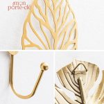 Porte-Clé mural original avec motif de feuille