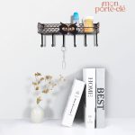 Hibou mural vintage en bois pour clés