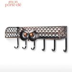 Décoration murale porte-clé hibou rétro