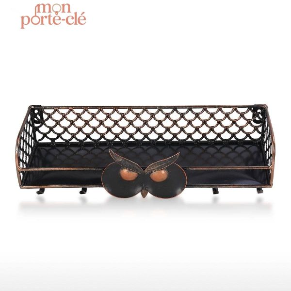 Porte-clé mural en forme de hibou