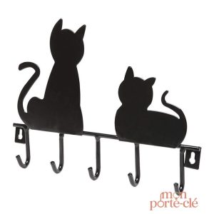 Porte-Clé Mural décoratif avec silhouettes de chats