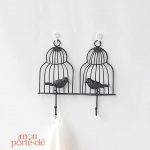 Porte-Clé Mural design élégant en métal noir