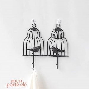 Porte-Clé Mural design élégant en métal noir