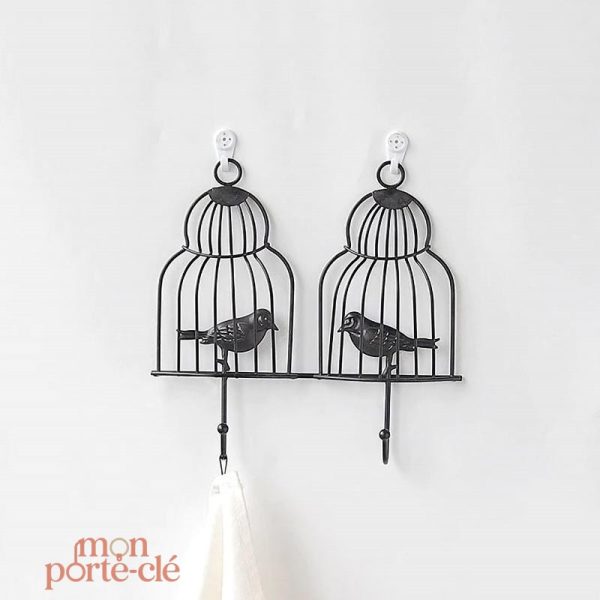 Porte-Clé Mural design élégant en métal noir