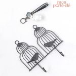 Porte-Clé Mural esthétique avec motif de cage