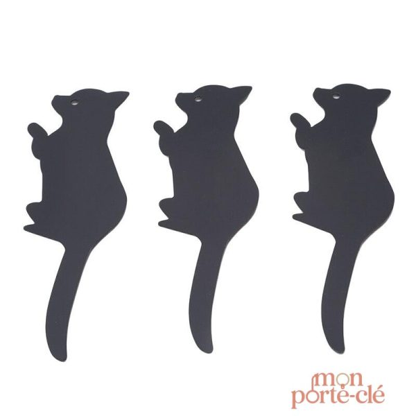 Support mural pour clés, motif félin