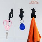 Porte-clé mural décoratif pour amoureux des chats