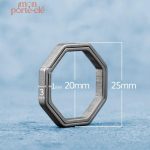 Anneau en Titane forme octogonale pratique