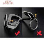 Porte-clé titane, finition lisse