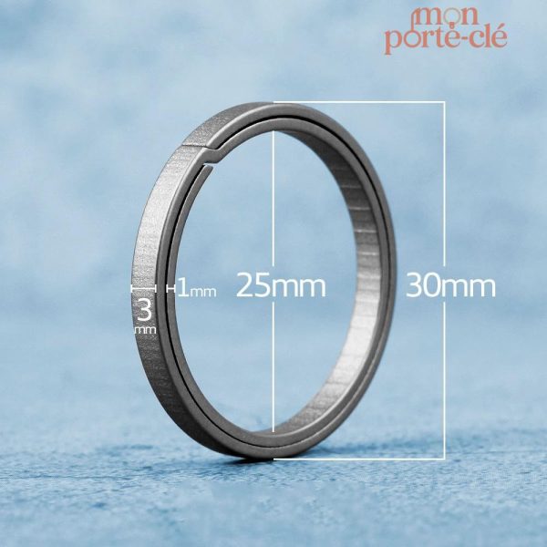 Anneau rond pour clés, en titane