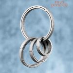 Porte-clé titane, forme ronde élégante