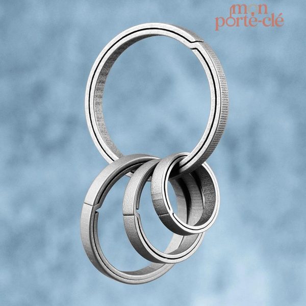 Porte-clé titane, forme ronde élégante