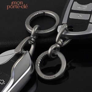 Anneau Porte-Clé Étrier en Titane