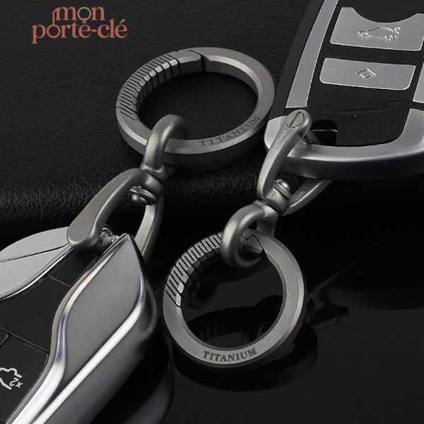 Anneau Porte-Clé Étrier en Titane