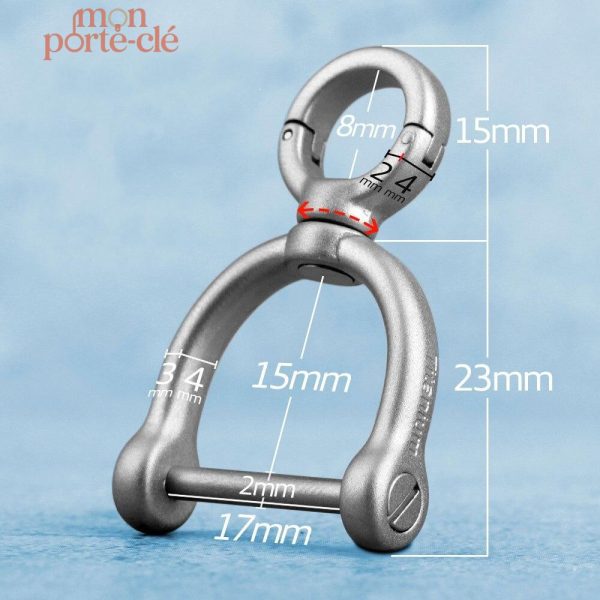Porte-Clé en Titane, design élégant et durable