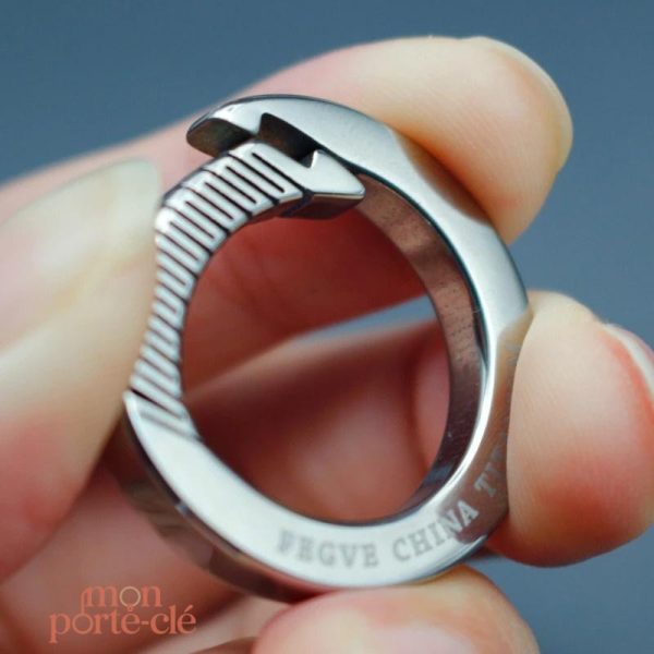 Mousqueton pour porte-clé en titane