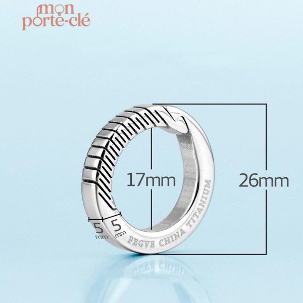 Anneau pratique pour clés en titane