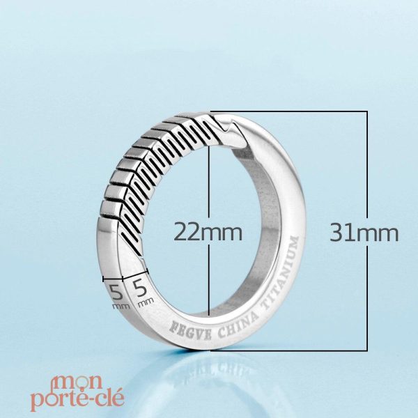 Mousqueton léger en titane pour porte-clés