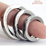 Anneau mousqueton pour clés en titane