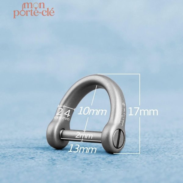 Porte-clé titane 13mm, accessoire pratique