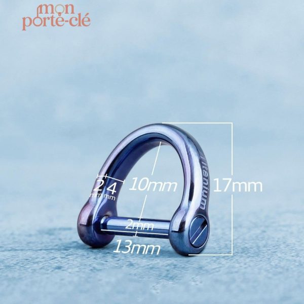 Anneau porte-clé titane élégant