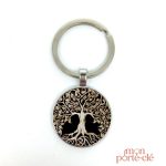 Porte-clé Arbre de Vie en métal, symbole de connexion