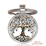 Porte-clé Arbre de Vie en cabochon spirituel