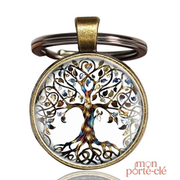 Porte-clé spirituel Arbre de Vie coloré