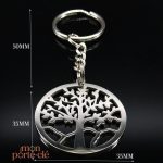 Porte-clé décoratif Arbre de Vie argenté