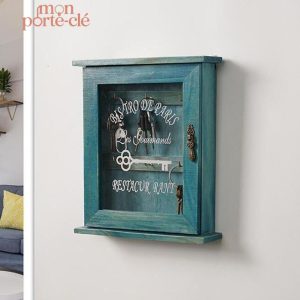 Porte-clé mural design vintage en verre