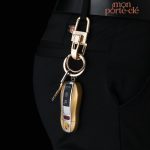 Porte-clé élégant en acier avec attache pratique