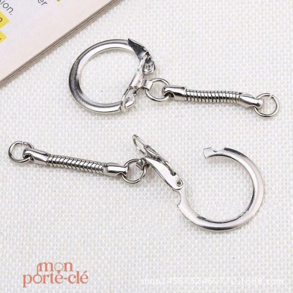 Attaches Porte-Clé Argent, 50 unités incluses