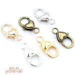 Attache Porte-Clé Mousqueton Cœur en métal